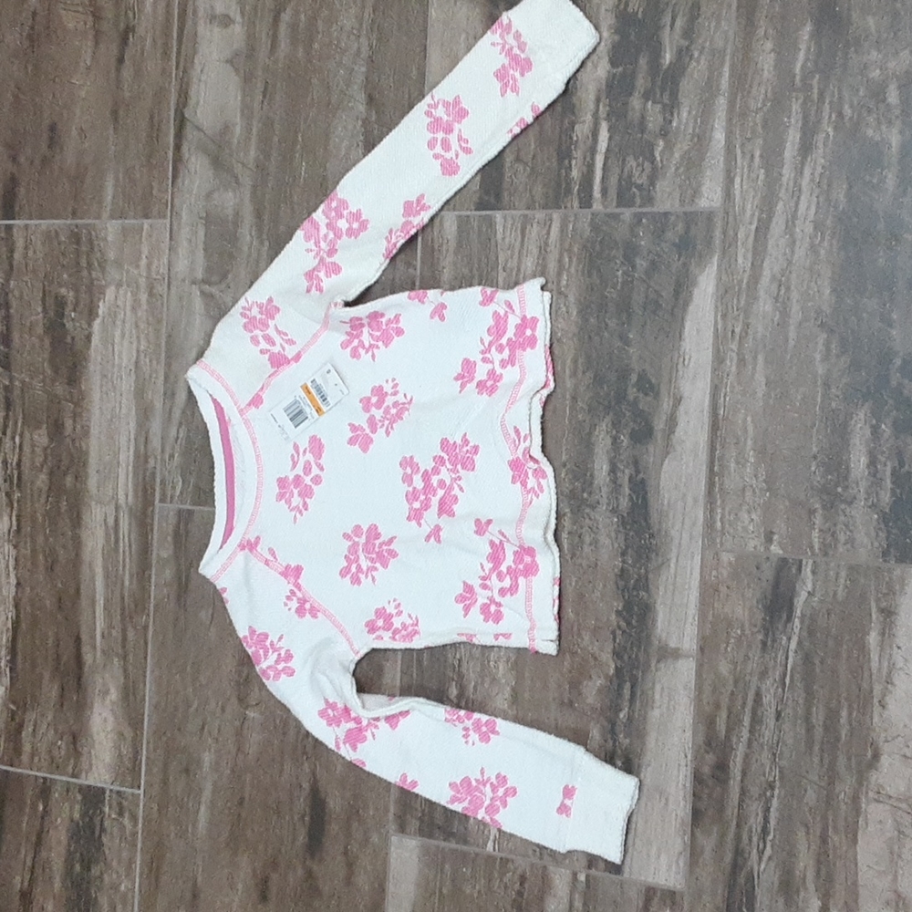 Girls size small white and pink epic threads top nwt